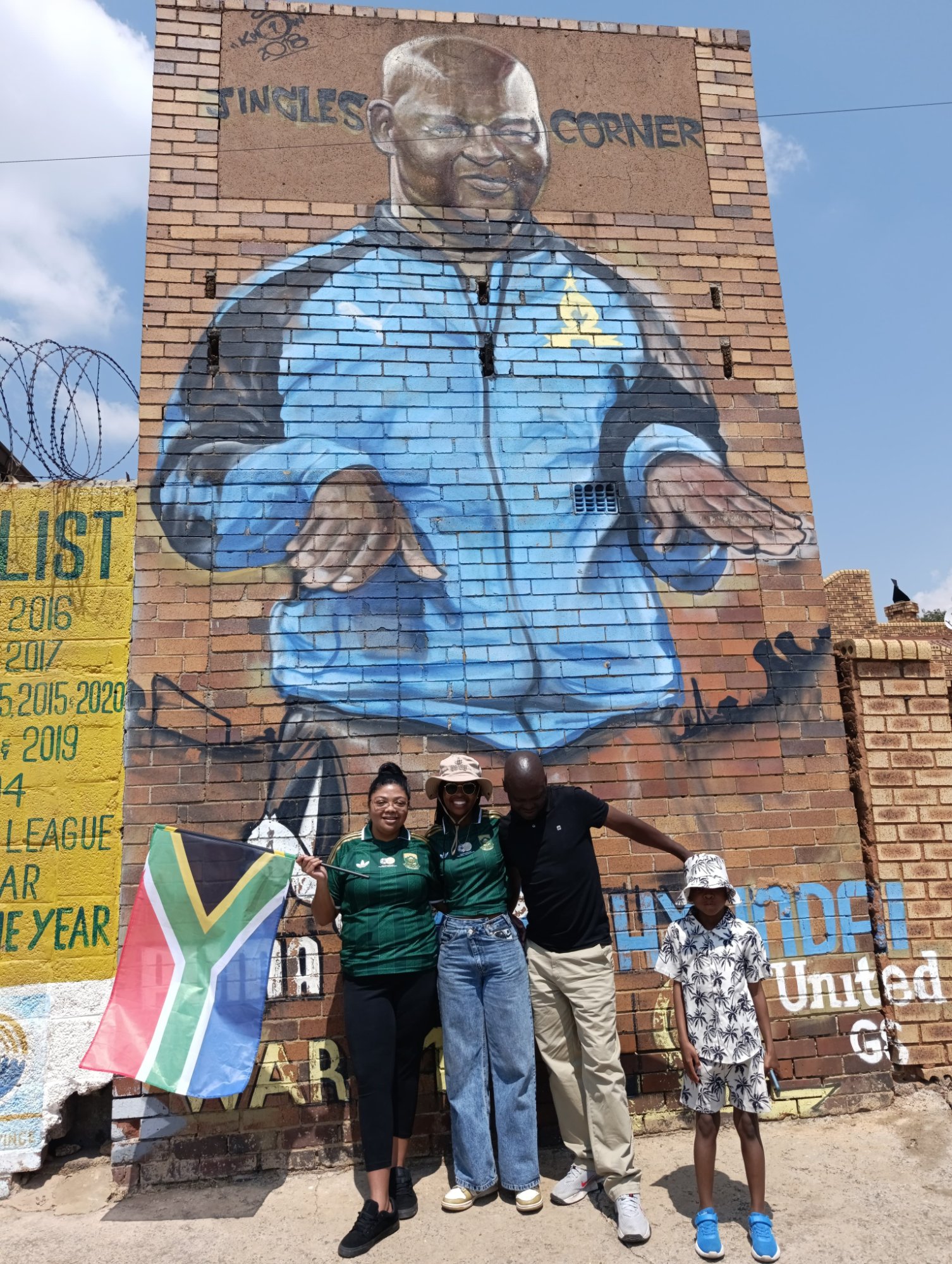 Mural of Coach Pitso in the Mamelodi Sundowns Gauteng South Province.